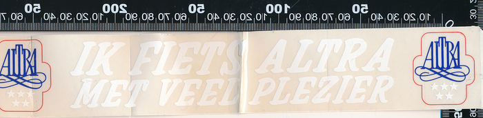 Altra - Ik fiets Altra met veel plezier (Raamsticker)